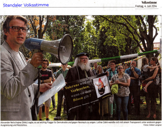 04.07.2014 vs strassenfest gg nazis s. 1 Die Schmiede e.V