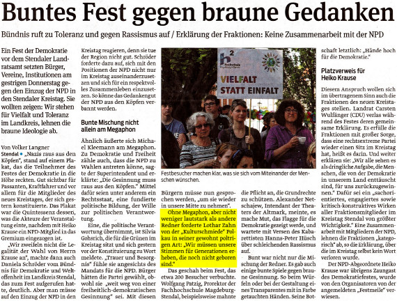04.07.2014 vs strassenfest gg nazis s. 2 Die Schmiede e.V