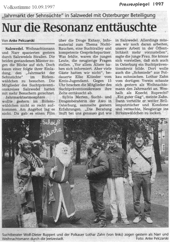 10.09.1997 vs Suchtaufklaerung und Praeventionsveranstaltung in Salzwedel Schmiede e.V.