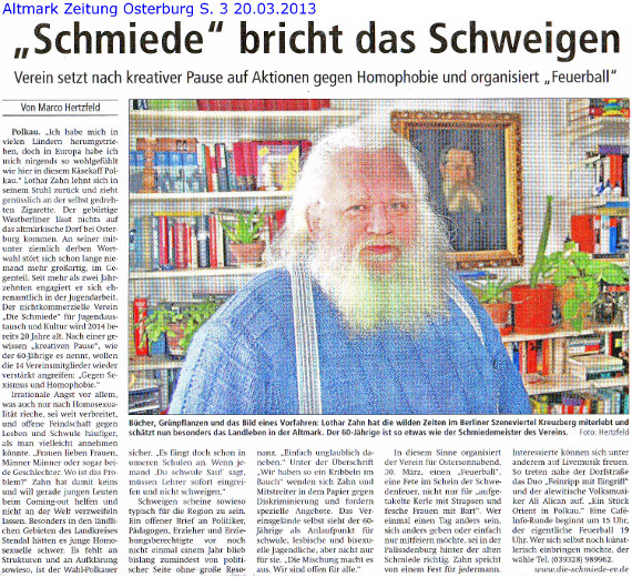 schmiede bricht das schweigen amz 20.3.13