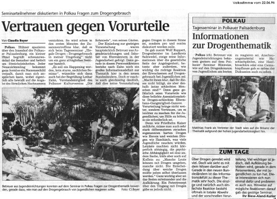 22.06.96 vs Drogenseminar Schmiede e.V.