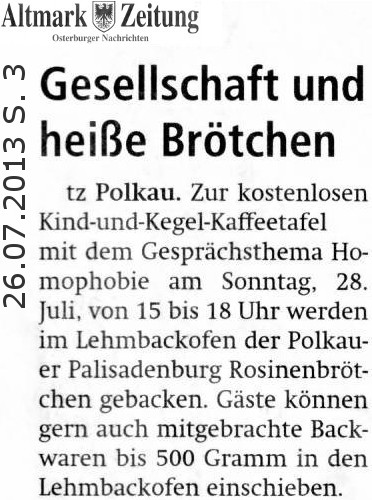 26.07.2013 amz Gesellschaft heisse Broetchen Schmiede e.V.