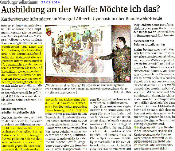 27.02.2014 vs Ausbildung an der Waffe