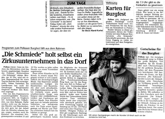 Burgfest geplant Schmiede e.V. 28.7.96 Burgfest geplant 28.7.96 VS