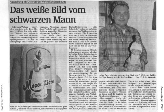 29.04.97 vs Schmiede e.V. Ausstellung gg Rassismus