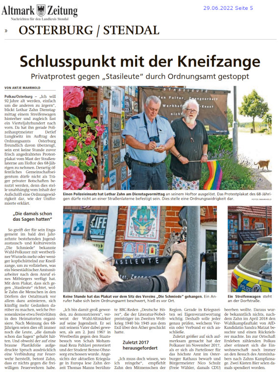 29.06.2022 az stasiplakat die-schmiede-ev