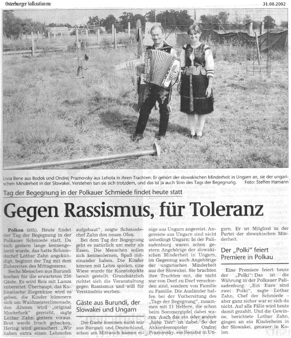 31.08.2002 vs tag d begegnung Die Schmiede e.V.